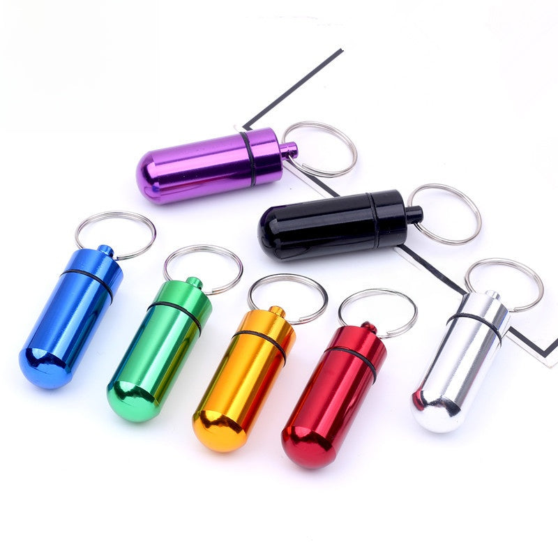 Mini Portable Aluminum Alloy Pill Bottle