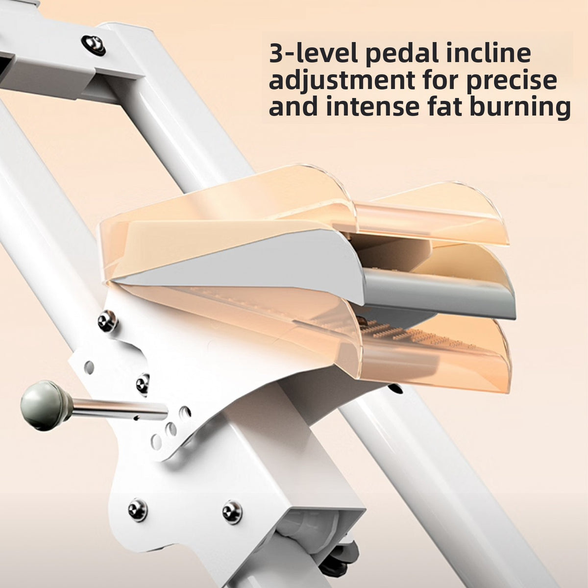 Foldable Home Climbing Stepper Machine with Adjustable Armrest teemdrop