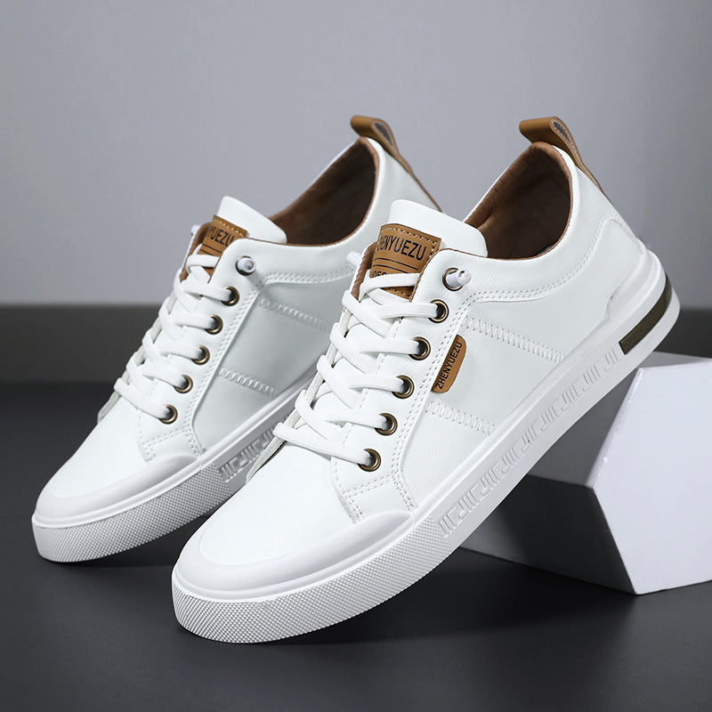 Mens Leather Panel Casual Shoes