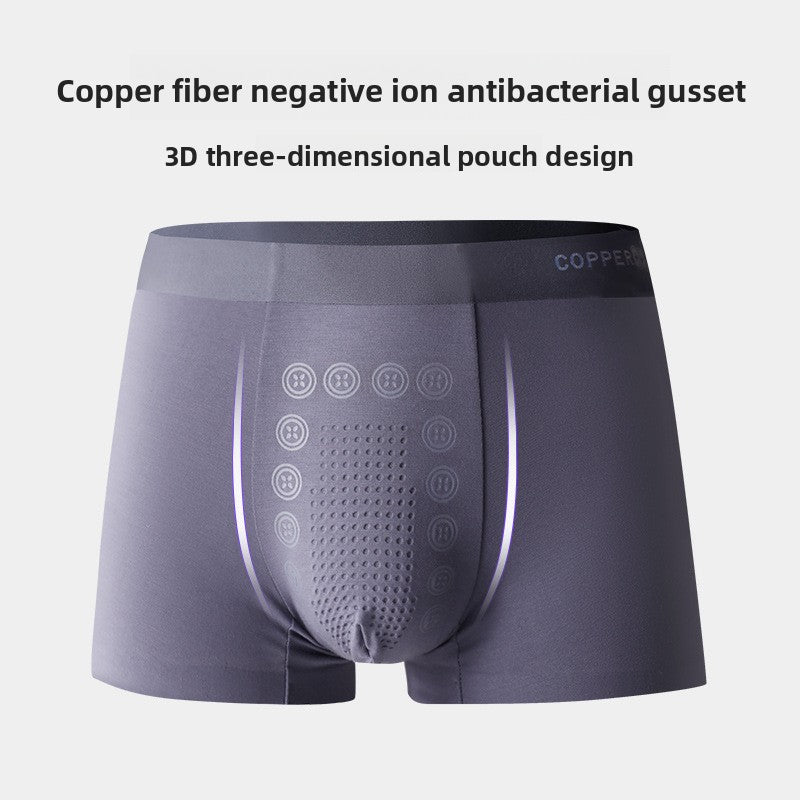 Men's Modal Antibacterial Seamless Boxer Briefs
