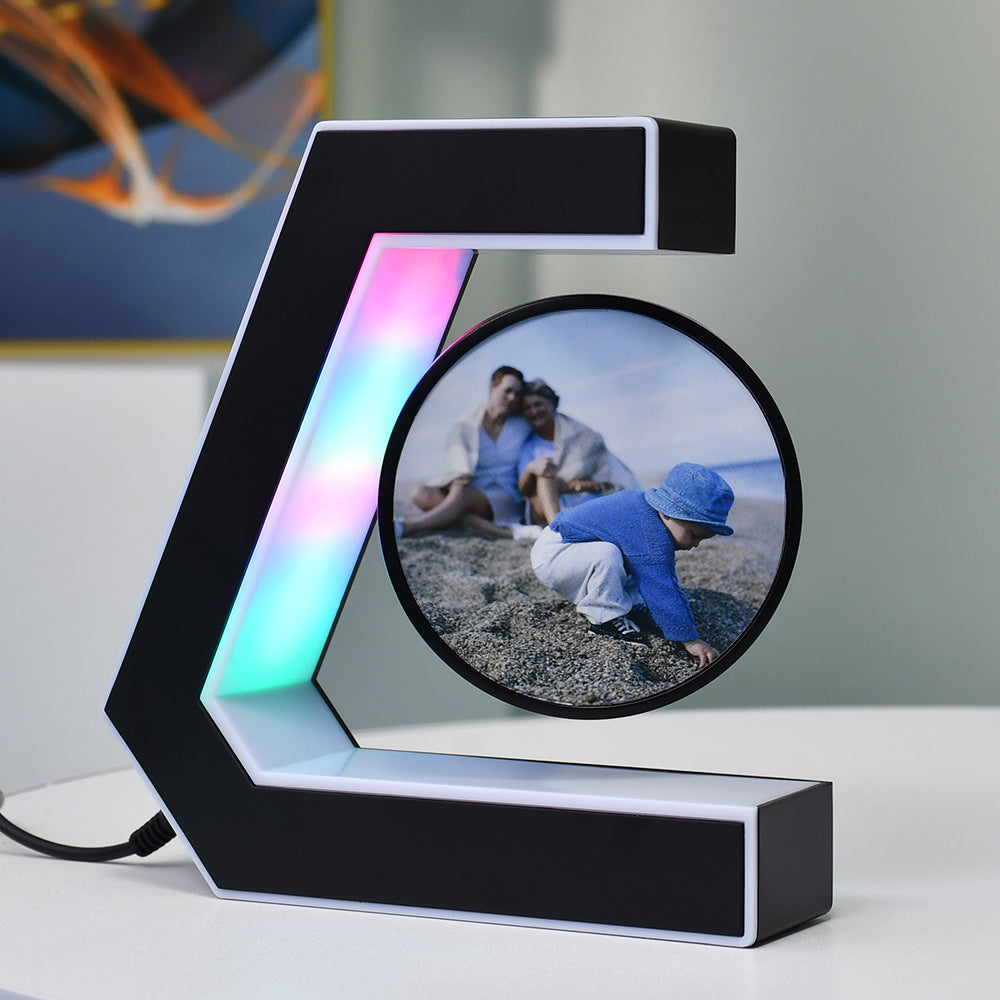 Magnetic Levitating LED Photo Frame Creative Floating Display Home Decor Gift teemdrop