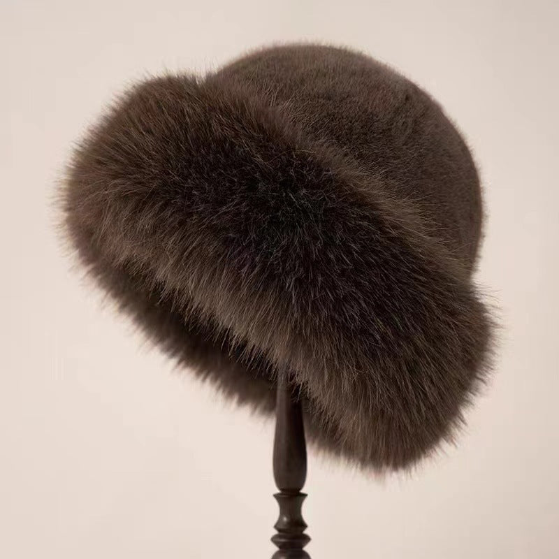 Lady's winter vacation cashmere hat teemdrop