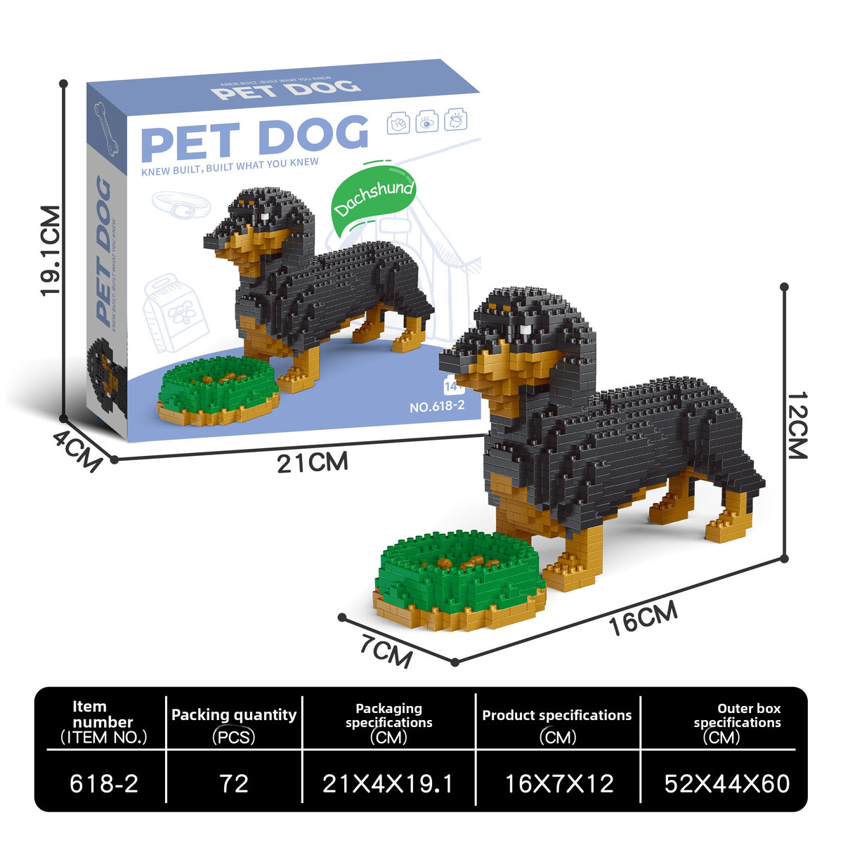 Dog Breed Building Block teemdrop