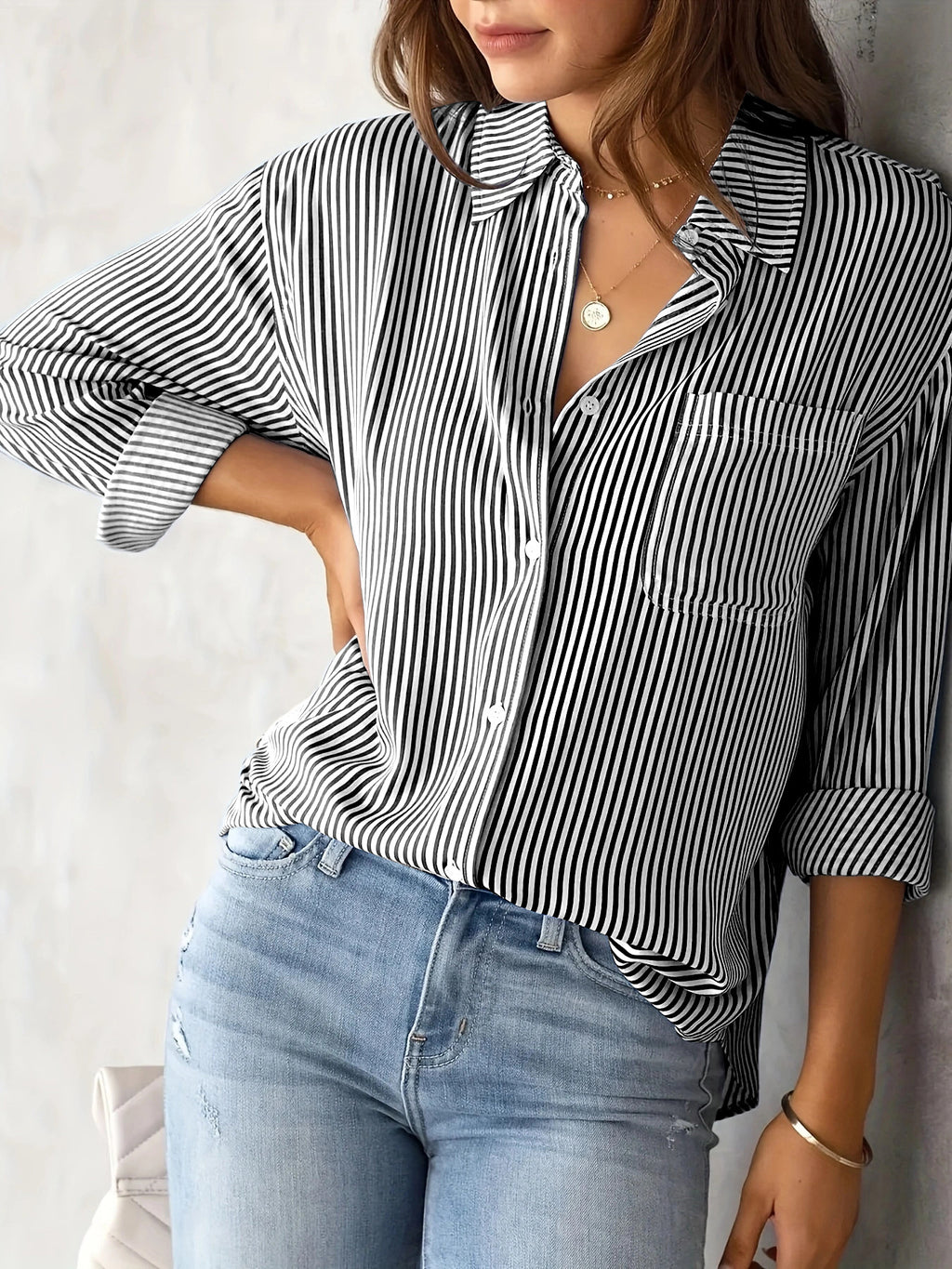 Women's Striped Woven Shirt