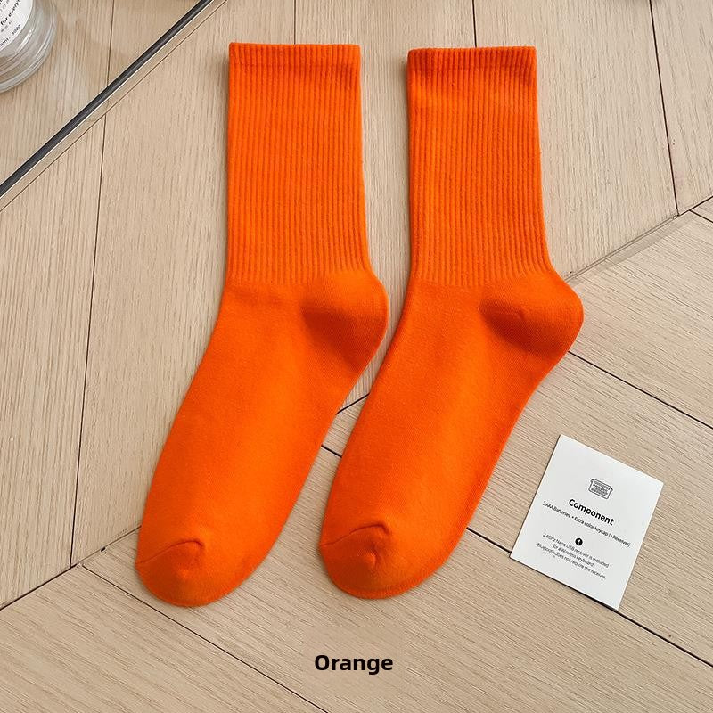 Unisex Combed Cotton Mid-Calf Socks teemdrop