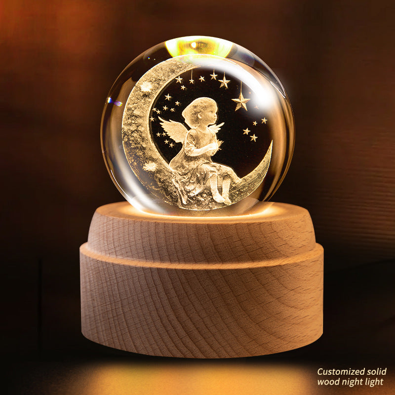 Rotating Crystal Ball Music Box