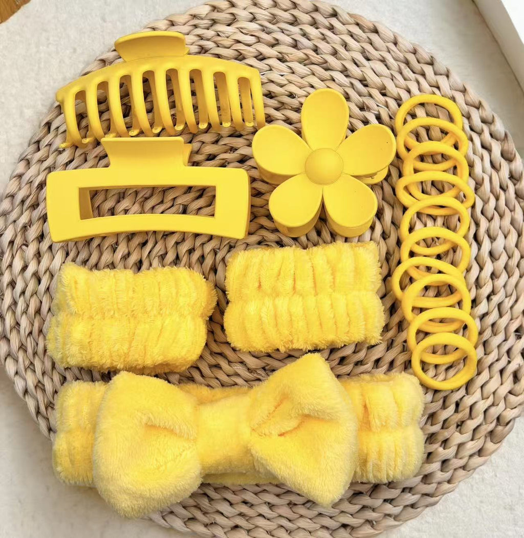 16-Piece Women's Hair Accessories Set with Bow Design and Versatile Clips Ties for Daily Styling teemdrop