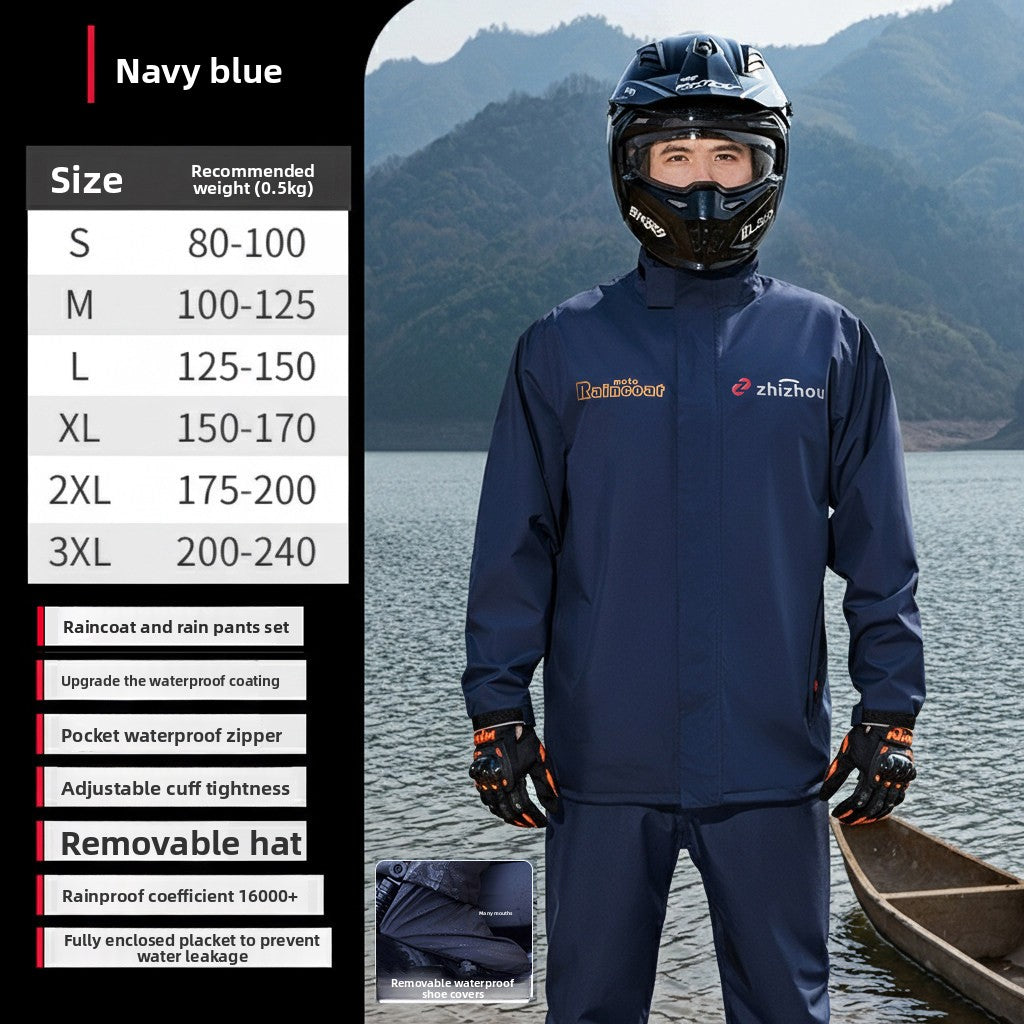 Special raincoat for delivery riders, rainproof and detachable design teemdrop