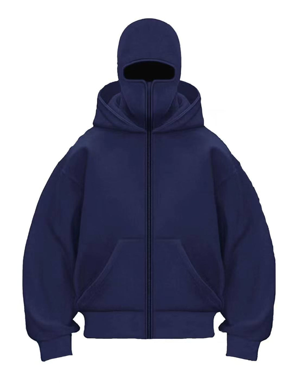 Double-layer hooded zip-up sweatshirt teemdrop