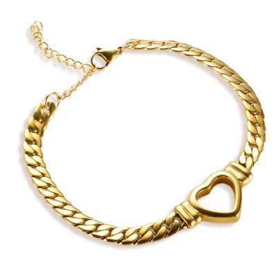 Women's Titanium Steel Heart Pendant Necklace