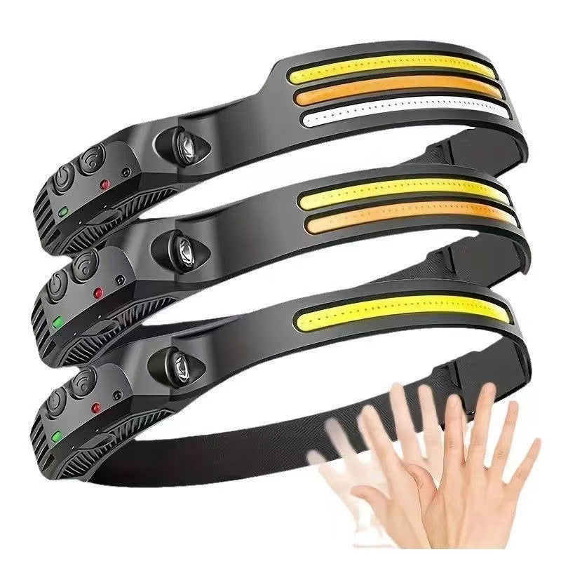 Induction Headlamp Long Endurance Lithium Battery Outdoor Cycling Running Charging Lamp teemdrop