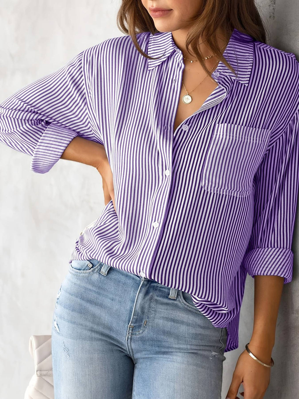 Women's Striped Woven Shirt