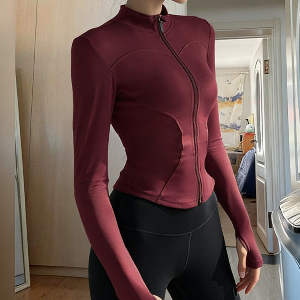 Women's 2-Piece Quick-Dry Long Sleeve Yoga Running Sports Set teemdrop