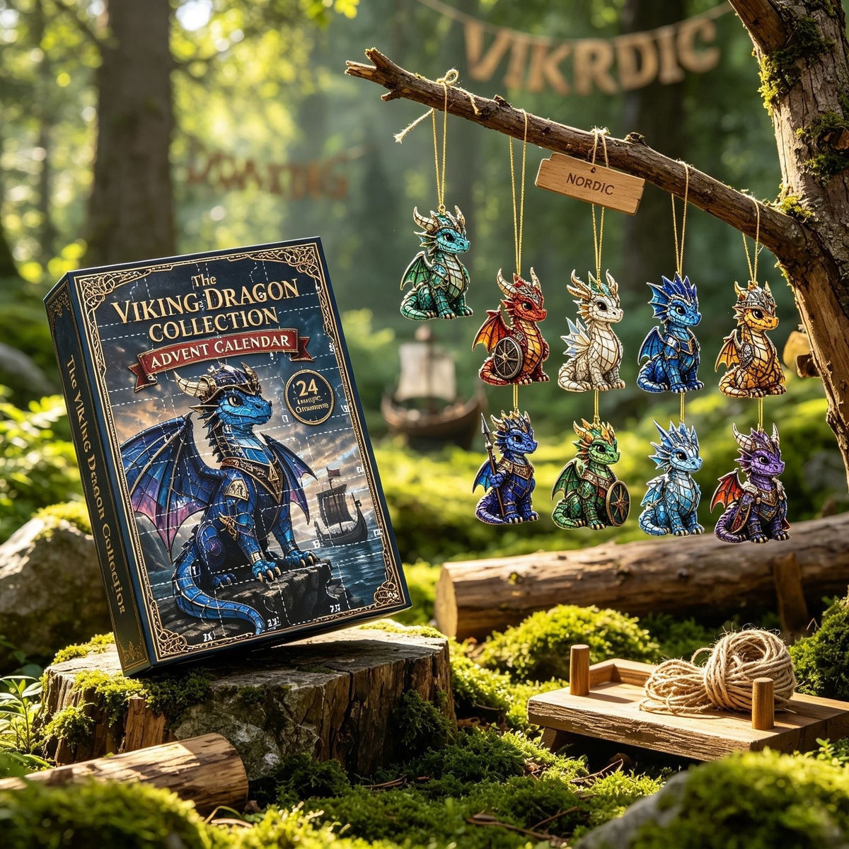 24-Day Dragon Ornament Christmas Countdown Blind Box