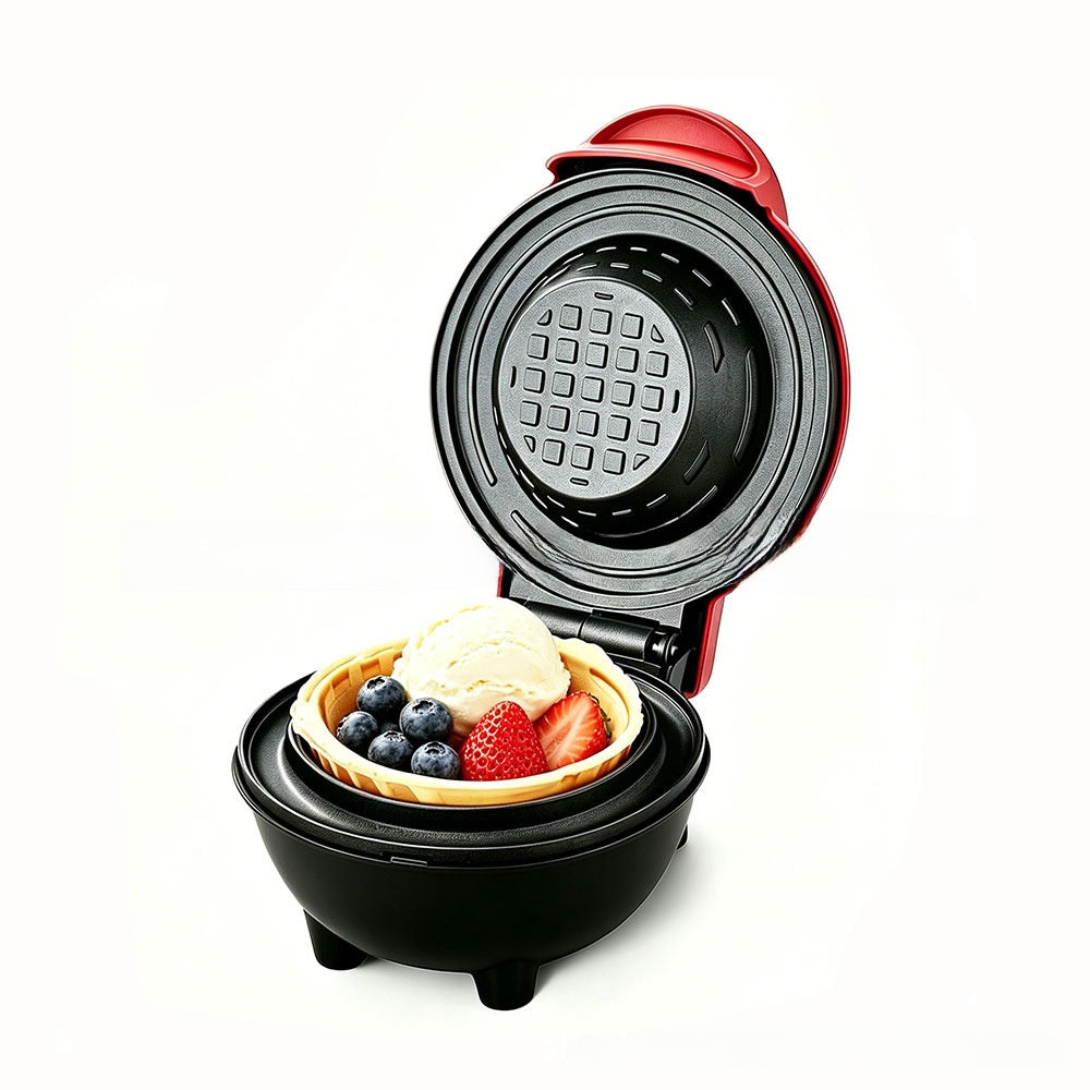 Multifunctional Waffle Bowl Maker, Cake, Egg Tart, Ice Cream Cone & Egg Roll Machine teemdrop