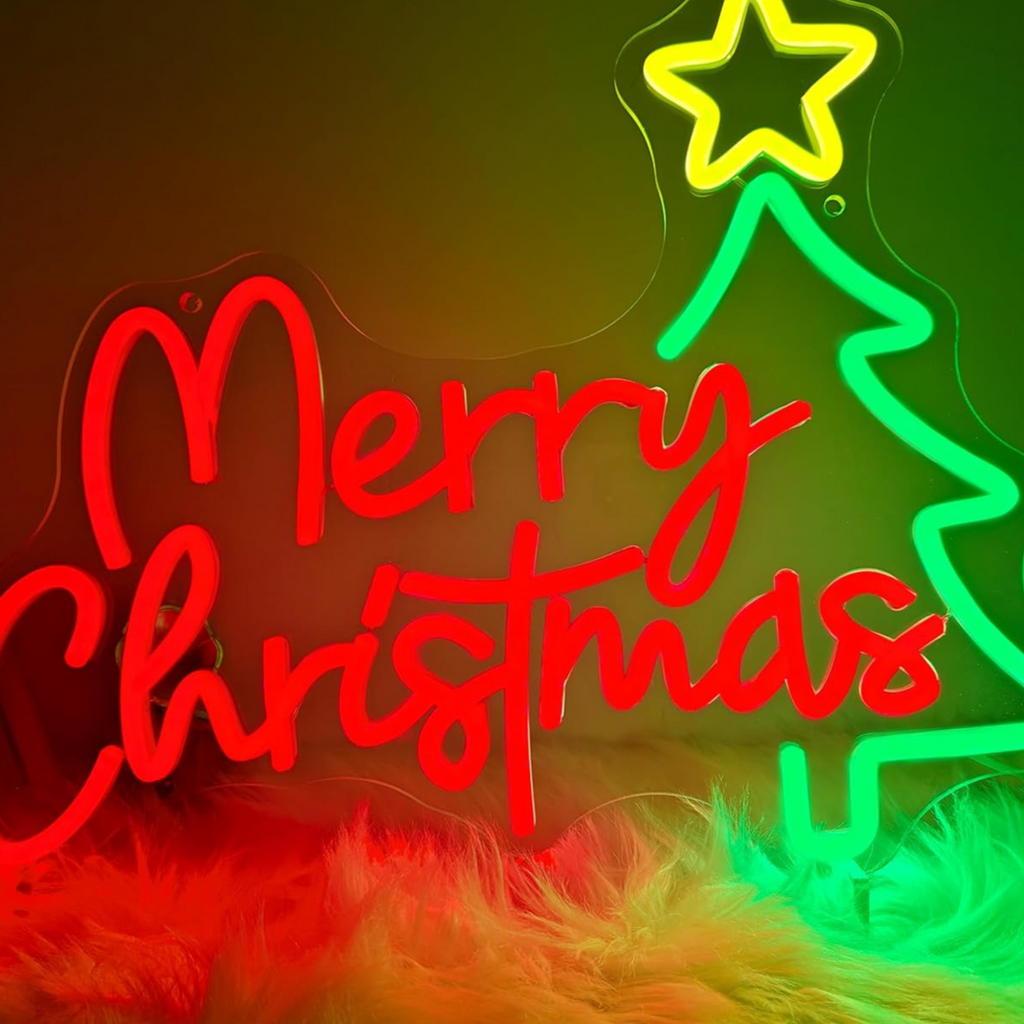 Dimmable LED Neon Light for Christmas Party Wall Decor USB Powered teemdrop