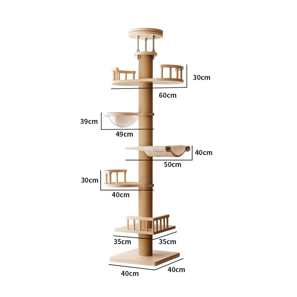 Multi-Level Cat Climbing Tree with Nest