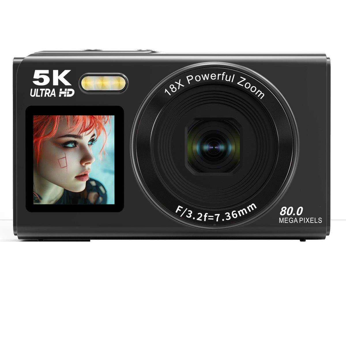 Dual Screen Digital Camera with Wi-Fi