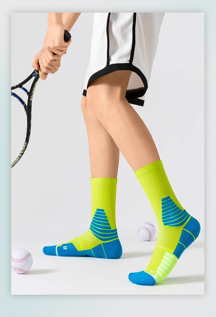 Men's High Tube Towel Sole Athletic Training Socks teemdrop