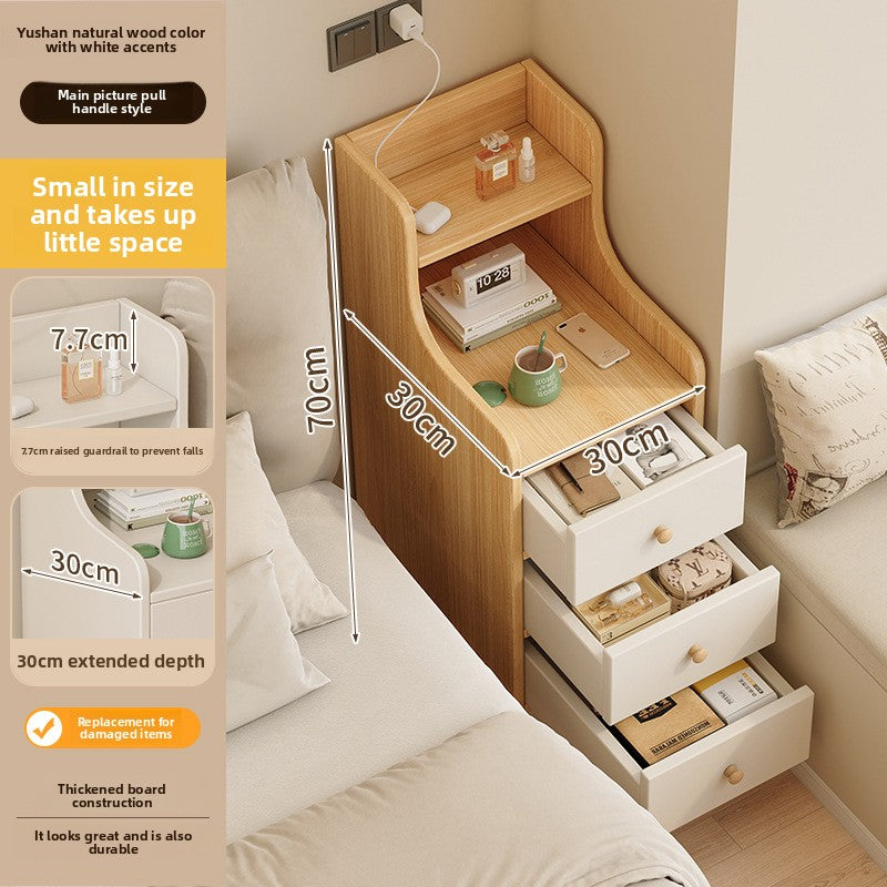 Ultra Narrow Bedside Cabinet Organizer teemdrop