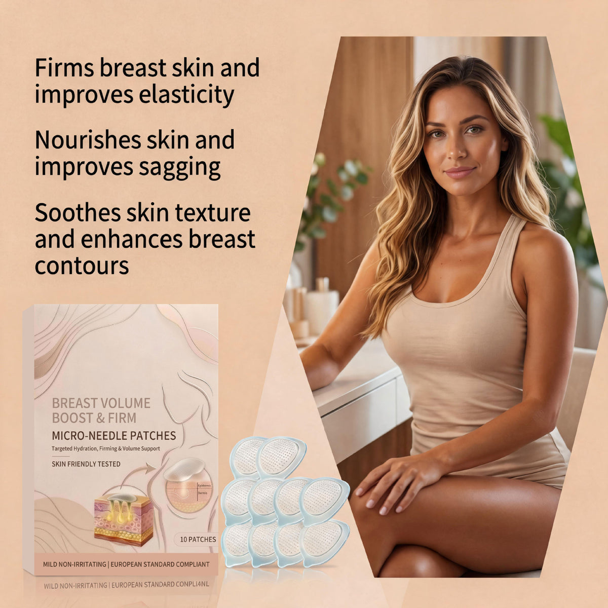 Gentle Breast Care Patch Lightweight Breathable Skin Soothing Patches teemdrop