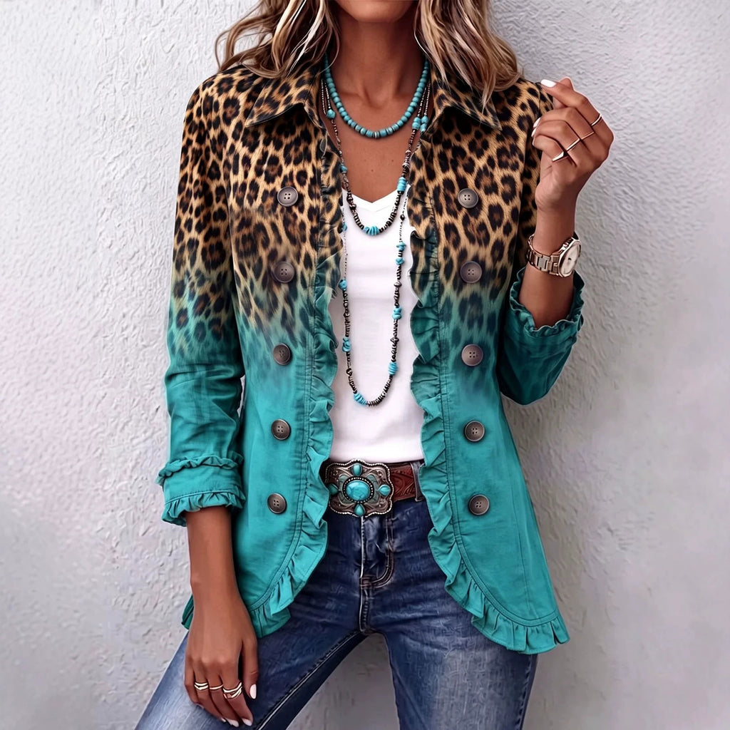 Womens Leopard Print Cardigan
