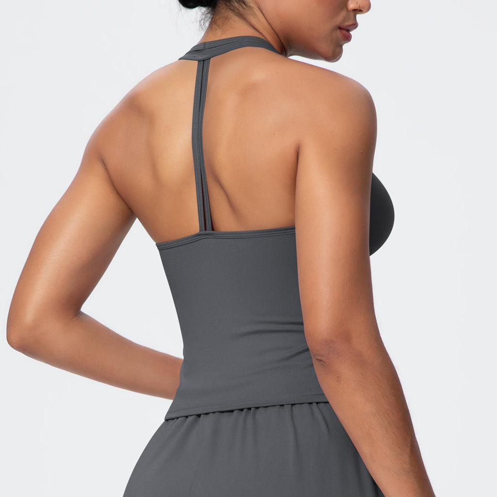 Ladies' stretchable breathable three-piece yoga set teemdrop
