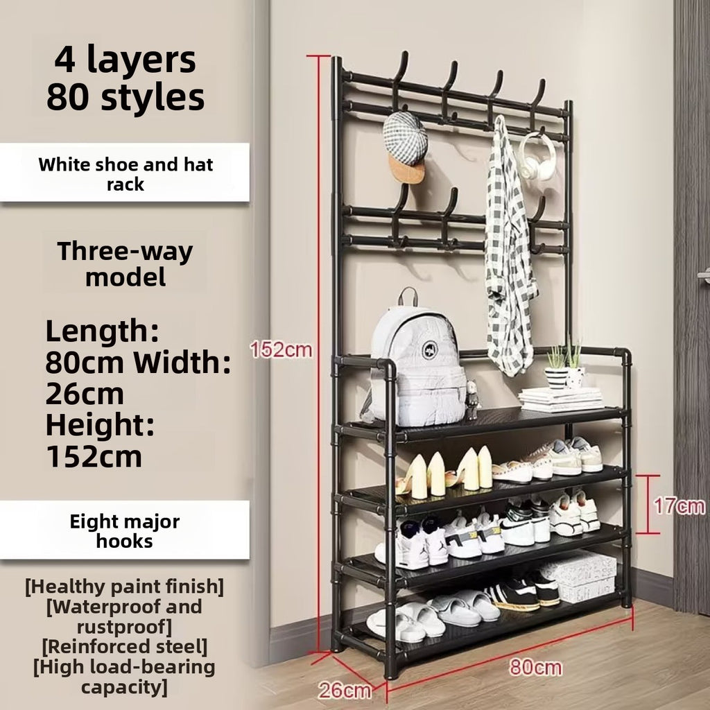 Multi-Layer Space-Saving Metal Shoe Rack Storage Organizer Shelf