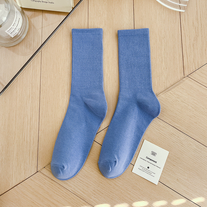Unisex Combed Cotton Mid-Calf Socks teemdrop