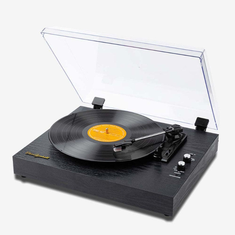 Home Retro European-style Wooden Black Glue Record Player teemdrop