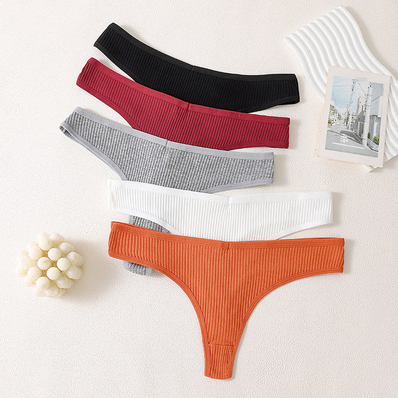 Womens Cotton Low-Waist T-String Underwear