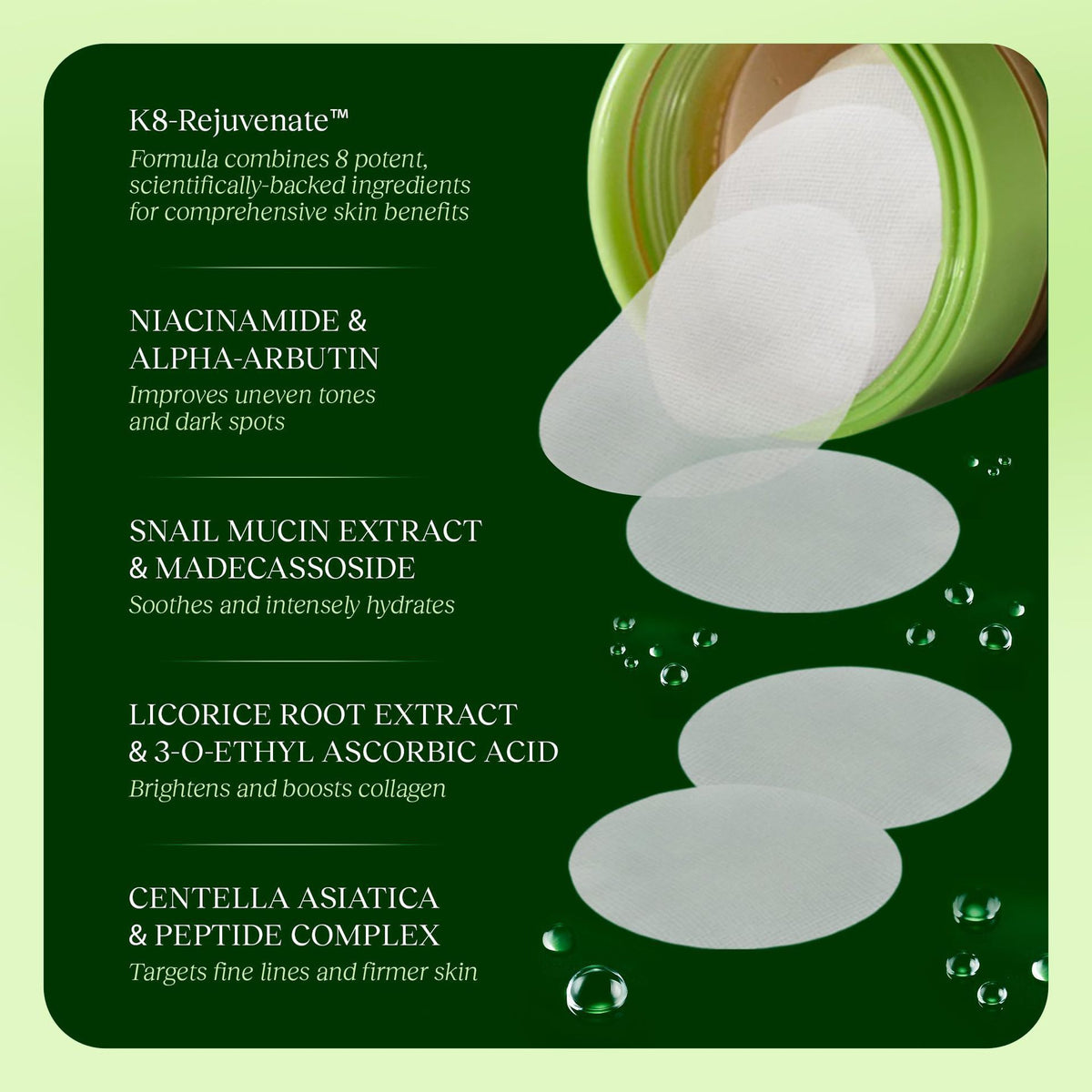 Exfoliating Centella asiatica skin care cotton