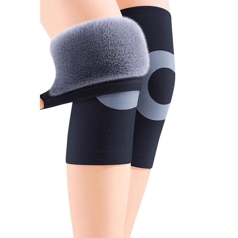 Winter warm rabbit fur knee cap? teemdrop