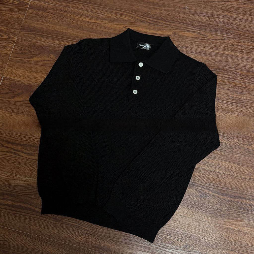 Men's lapel sweater teemdrop