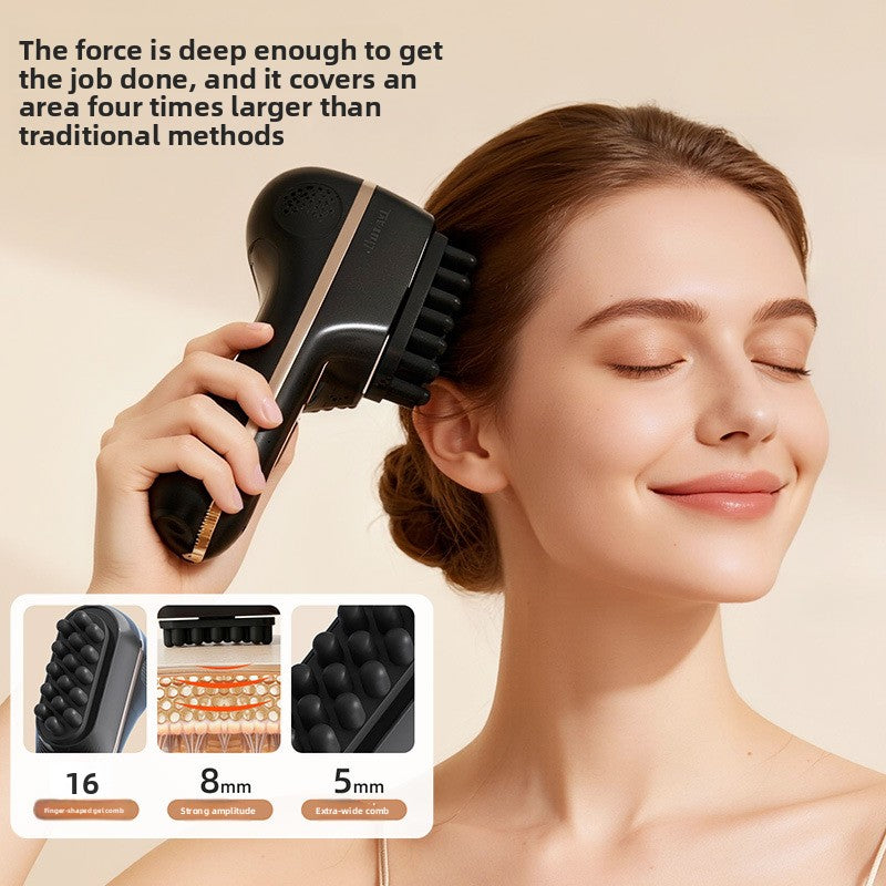 Rechargeable Vibrating Massage Comb with 5 Modes for Hair and Scalp Care