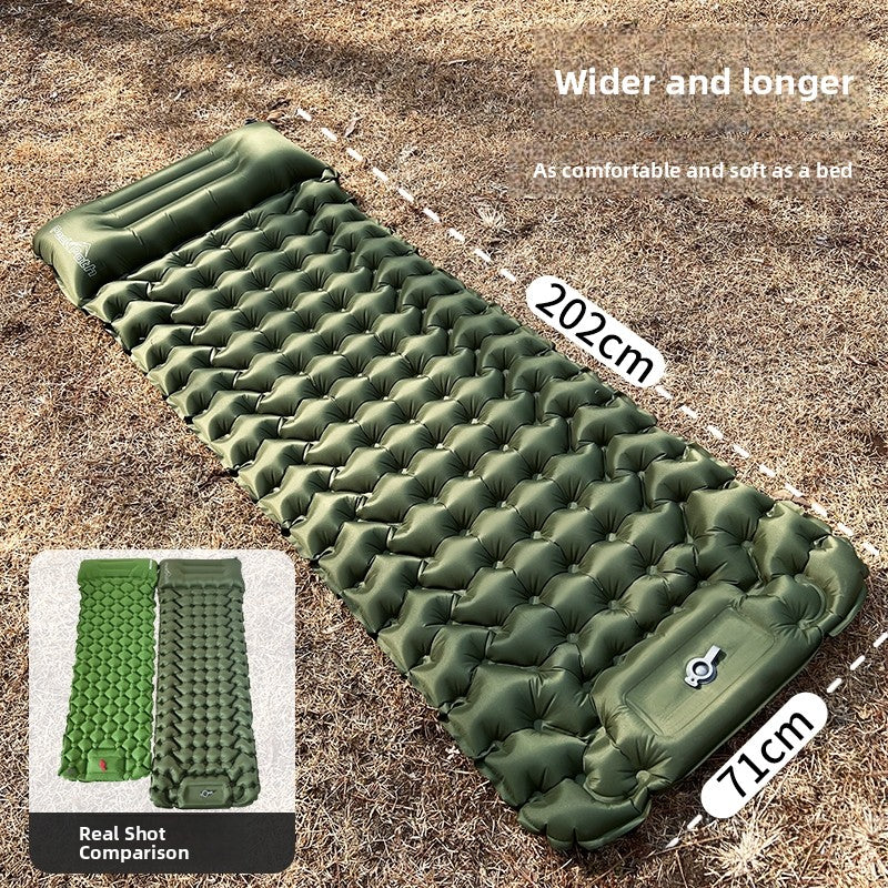 Ultra-Light Foot-Operated Automatic Inflatable Camping Mattress with Pillow teemdrop