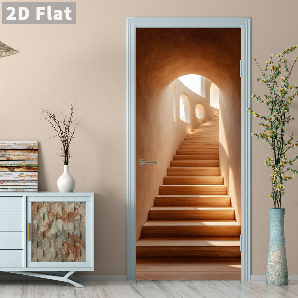 Creative Wooden Door Refurbished Door Stickers Wall Stickers teemdrop