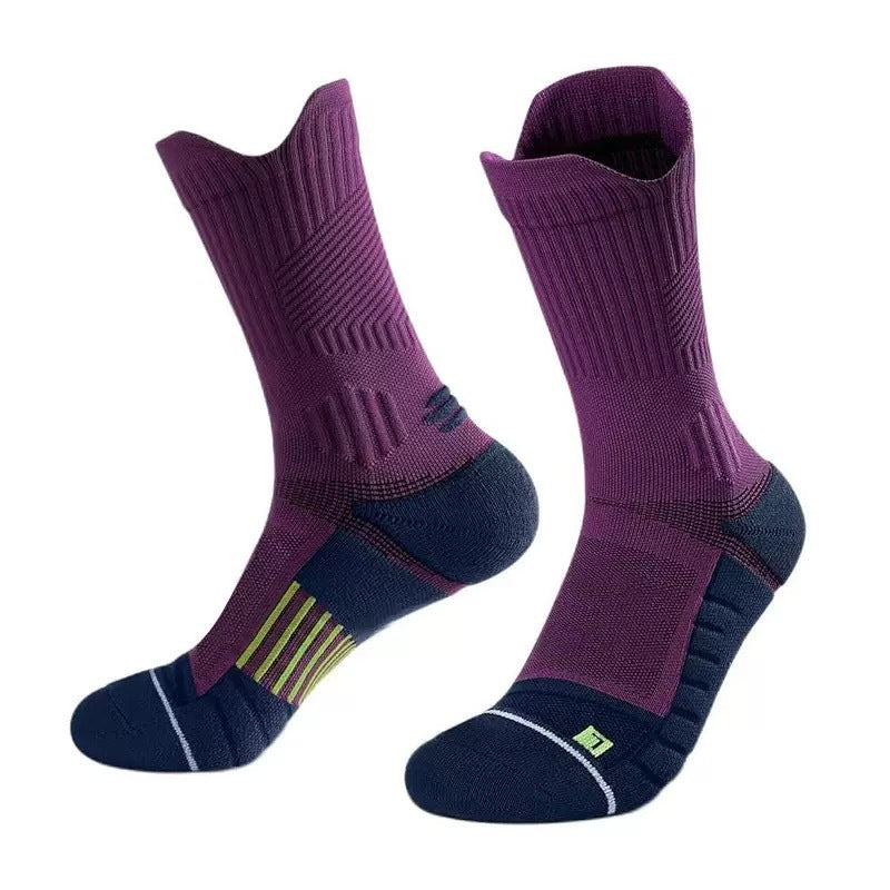 Shock-absorbing high-top sports socks teemdrop