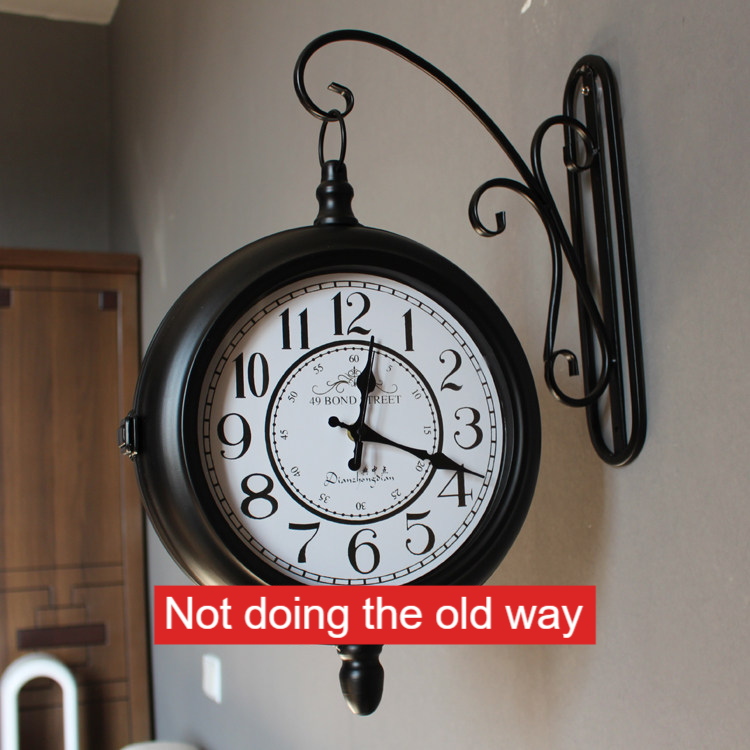 Retro ironwork wall clock