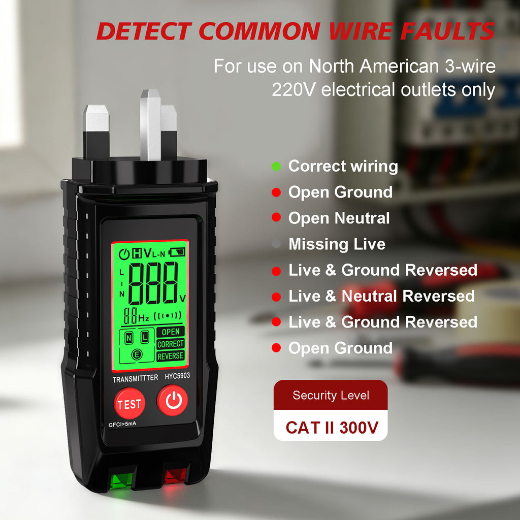 Multifunctional Circuit Breaker Finder Socket Tester for Home Wiring Installation teemdrop