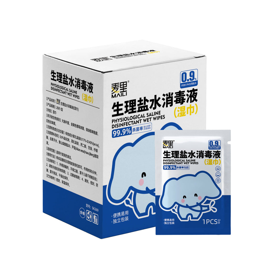 Saline Cotton Cleansing Pads for Skin Care