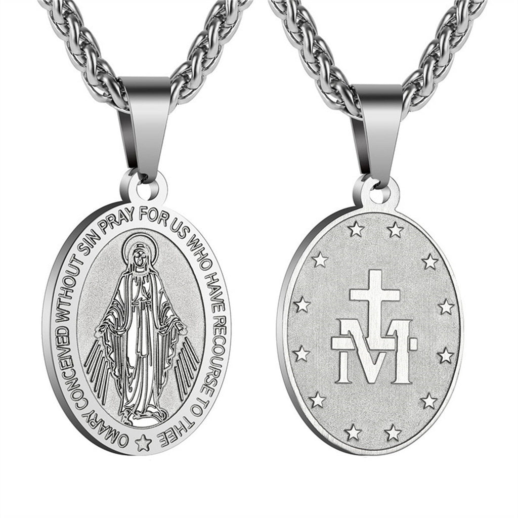 Retro oval double-sided pendant teemdrop