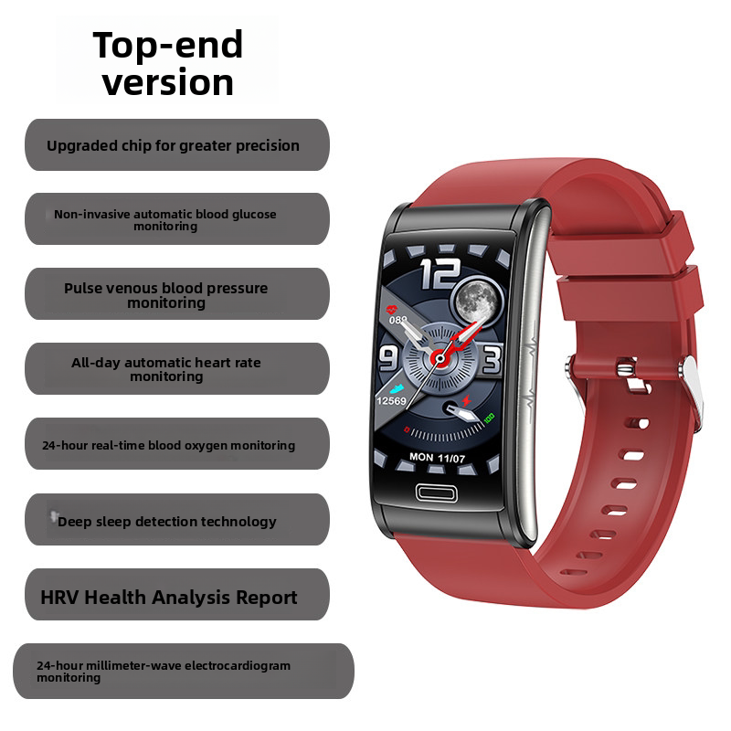 Non-invasive blood glucose watch and smart blood pressure bracelet teemdrop