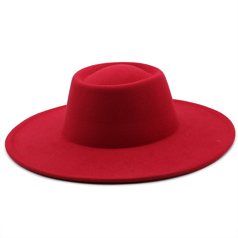 Unisex Wide Brim Woolen Hat teemdrop