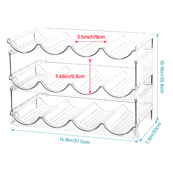 Refrigerator Drink Holder Stackable Organizer Rack