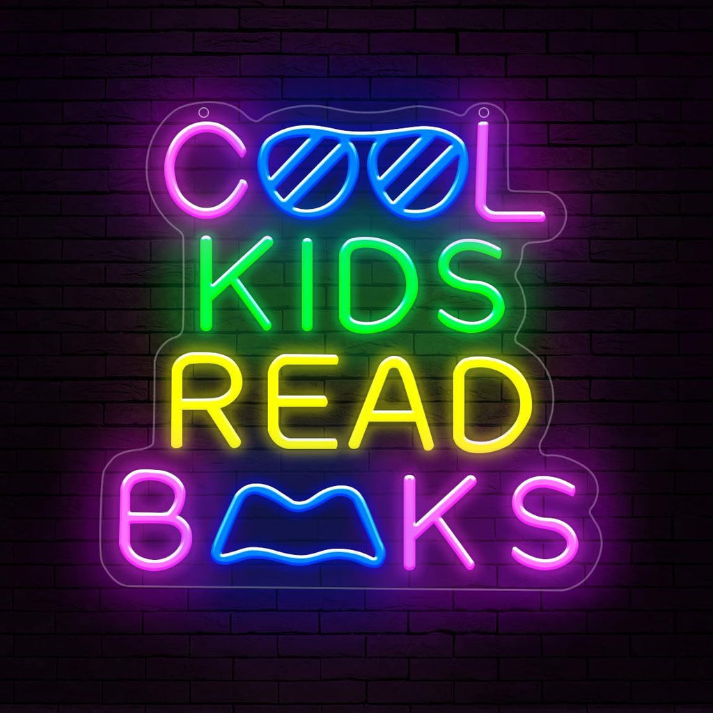 Dimmable LED Reading Neon Sign Wall Decor Light teemdrop