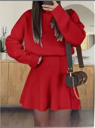 Elegant knitted two-piece sportswear set teemdrop