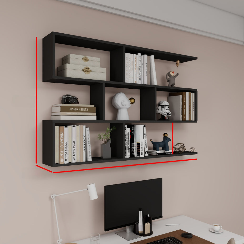 Modern 3-Tier Wall Mounted Particleboard Storage Shelf Rack teemdrop