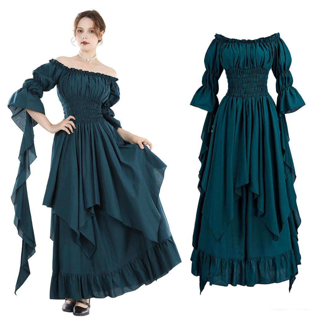 Retro women's dress teemdrop