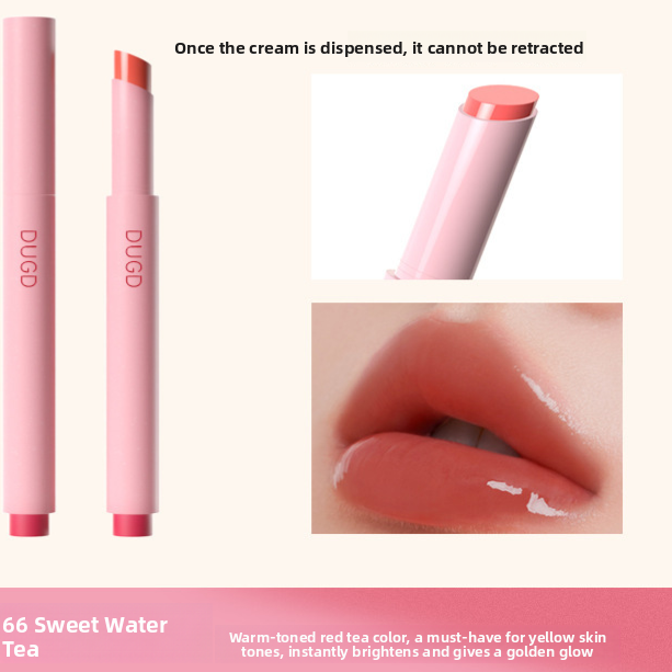 Film-Forming Solid Lip Gloss, Water-Glossy Mirror Finish, Long-Lasting Non-Transfer Plumping Lipstick Pen with Fine Shimmer teemdrop